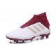 Chaussures adidas - Crampons Foot Adidas Predator 18+ FG Blanc Rouge