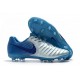 Nouveau Crampons foot Nike Tiempo Legend VII FG Bleu Argent