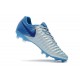 Nouveau Crampons foot Nike Tiempo Legend VII FG Bleu Argent