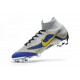 Nouvelles Chaussures de football Nike Mercurial Superfly VI 360 Elite FG Argent Bleu Jaune