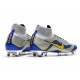 Nouvelles Chaussures de football Nike Mercurial Superfly VI 360 Elite FG Argent Bleu Jaune