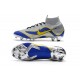 Nouvelles Chaussures de football Nike Mercurial Superfly VI 360 Elite FG Argent Bleu Jaune