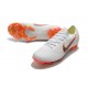 Nouveau Chaussures Football Nike Mercurial Vapor XII Elite FG - Blanc Gris Métallique Orange Total