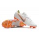 Nouveau Chaussures Football Nike Mercurial Vapor XII Elite FG - Blanc Gris Métallique Orange Total