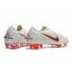 Nouveau Chaussures Football Nike Mercurial Vapor XII Elite FG - Blanc Gris Métallique Orange Total