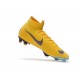 Nouvelles Chaussures de football Nike Mercurial Superfly VI 360 Elite FG Jaune Amarillo Noir Blanc