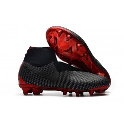 Nike Phantom Vision Elite DF FG - Chaussures de Football Jordan X PSG Noir Rouge